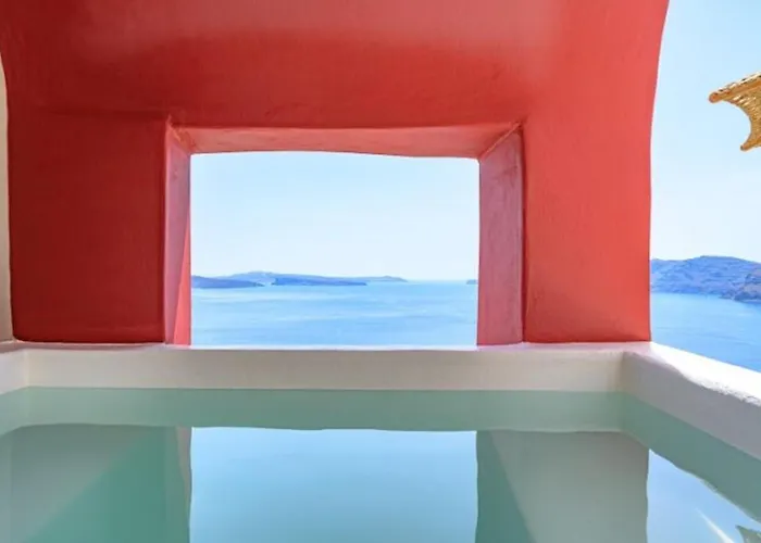 Villa Stunning Santorini 1 Bedroom Indiana Private Heated Plunge