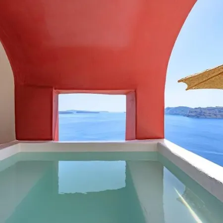 Stunning Santorini 1 Bedroom Indiana Private Heated Plunge Pool Amazing Caldera Sea Views *